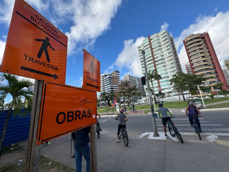 Prefeitura orienta pedestres e ciclistas sobre avanço da obra na ponte Godofredo Diniz