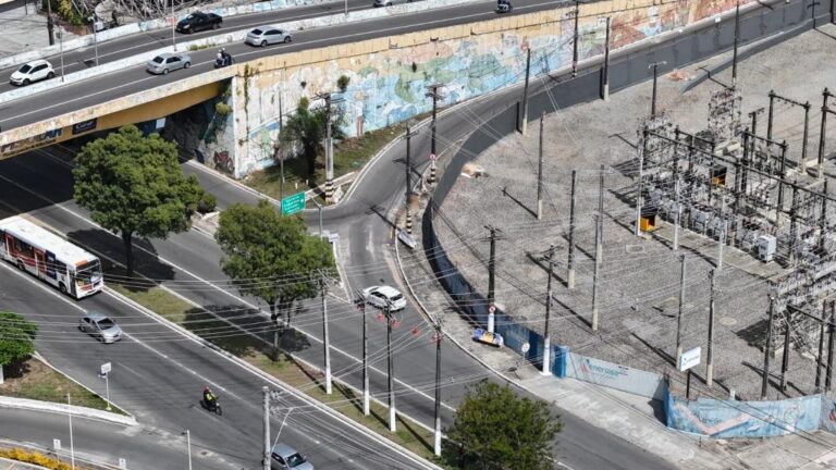 Prefeitura realiza intervenções no trânsito durante obras do viaduto da Av. Francisco Porto