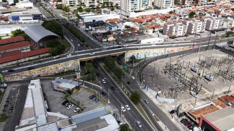 Prefeitura realiza intervenções no trânsito durante obras do viaduto da Av. Francisco Porto