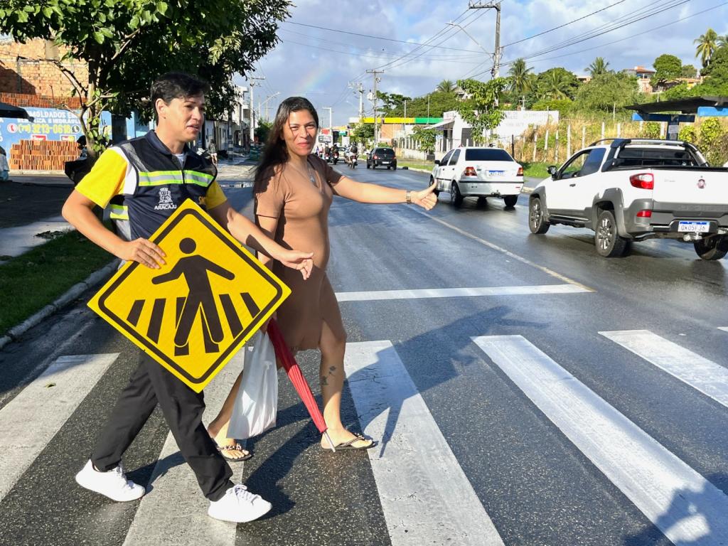 SMTT mantém ações de segurança para pedestres até sexta em Aracaju; veja os próximos locais