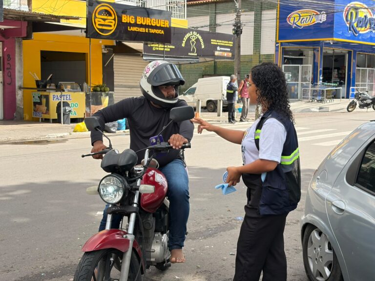 Semana Nacional de Trânsito: SMTT em Movimento promove blitz educativa no bairro Santos Dumont