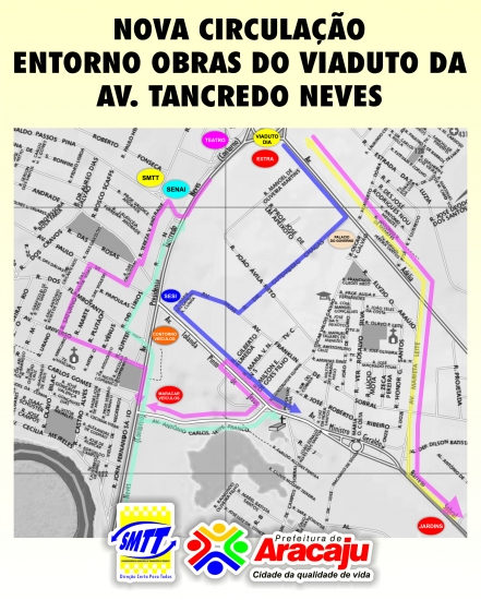 Confira as mudanças no trânsito da Tancredo Neves - SMTT Aracaju