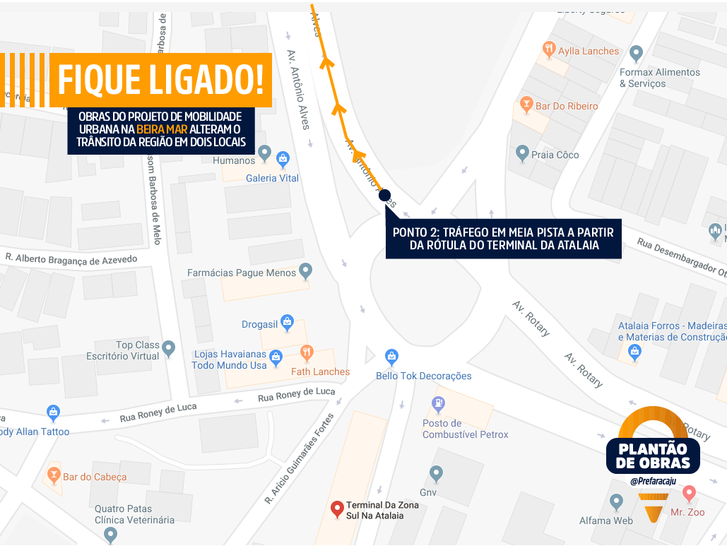 Obra de recuperação da avenida Beira Mar começa na segunda-feira e tráfego ficará em meia pista - SMTT Aracaju