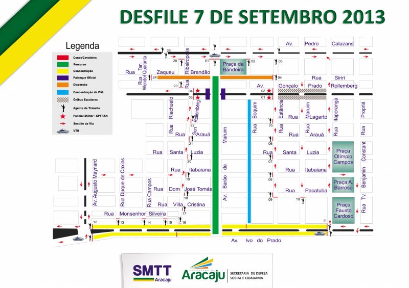 SMTT organiza trânsito para 7 de Setembro - SMTT Aracaju