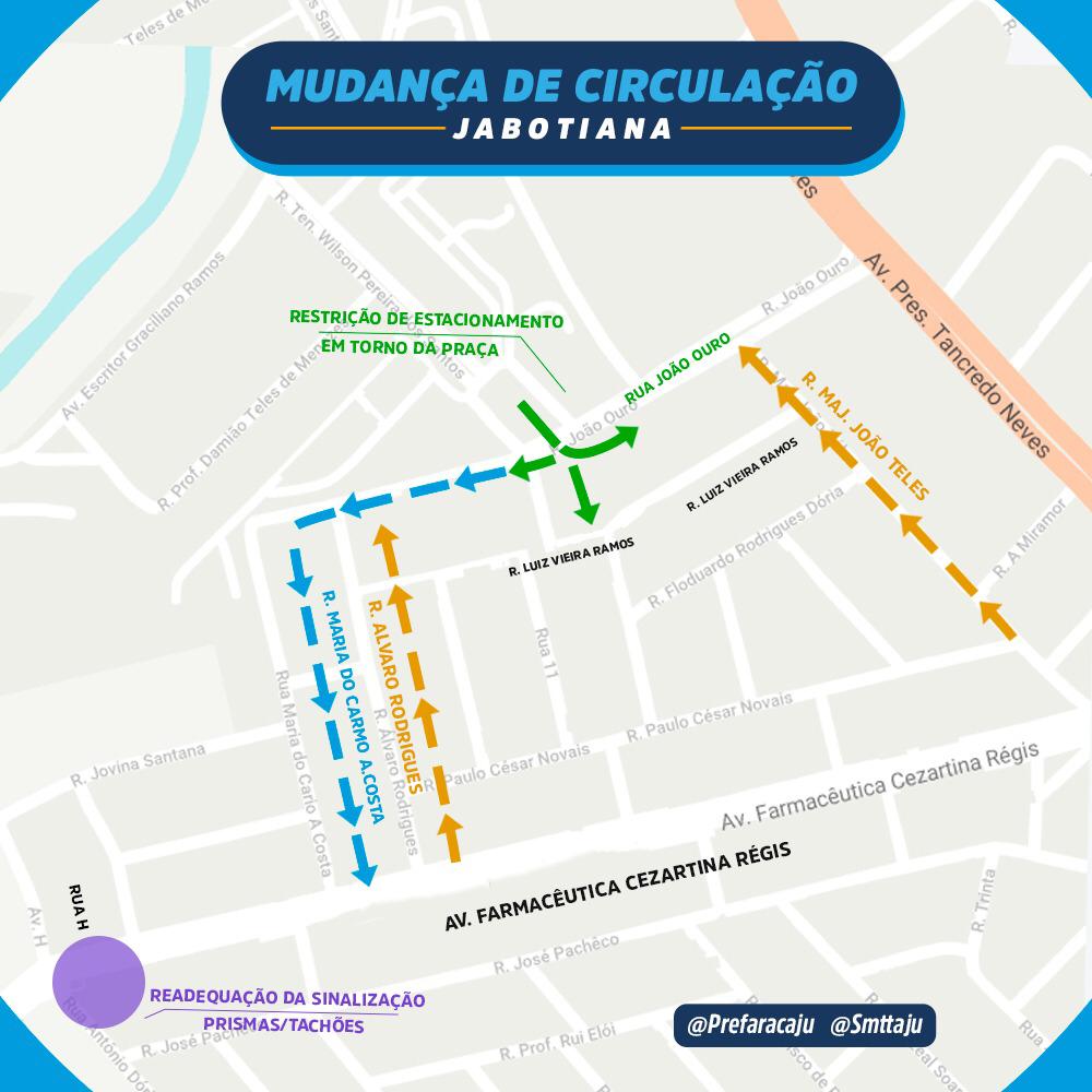 Prefeitura de Aracaju fará readequações de trânsito no Jabotiana - SMTT Aracaju