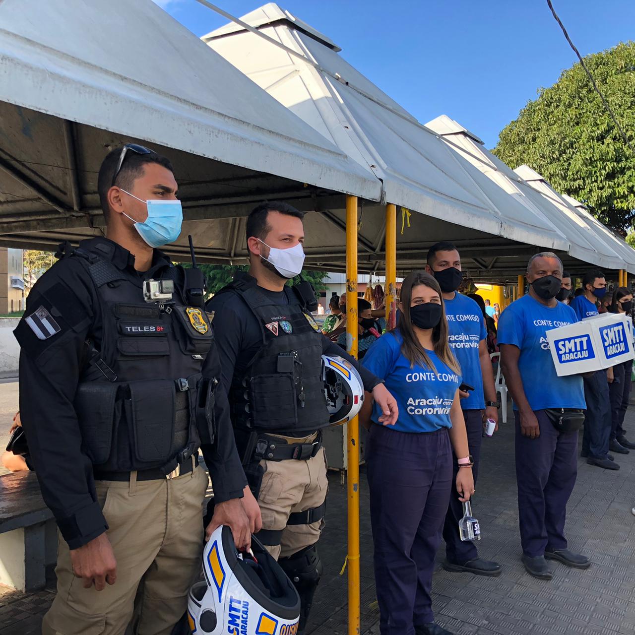 Com campanha educativa, SMTT retoma distribuição de máscaras nos terminais de integração - SMTT Aracaju
