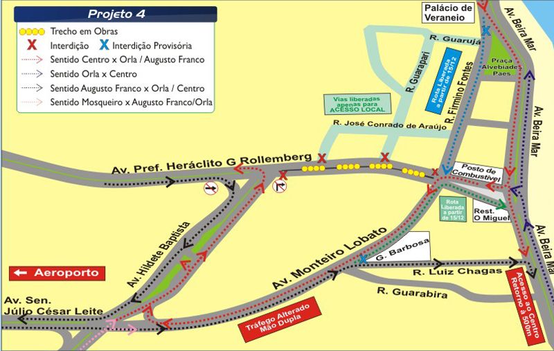 SMTT altera trânsito próximo à obra do canal Beira Mar - SMTT Aracaju