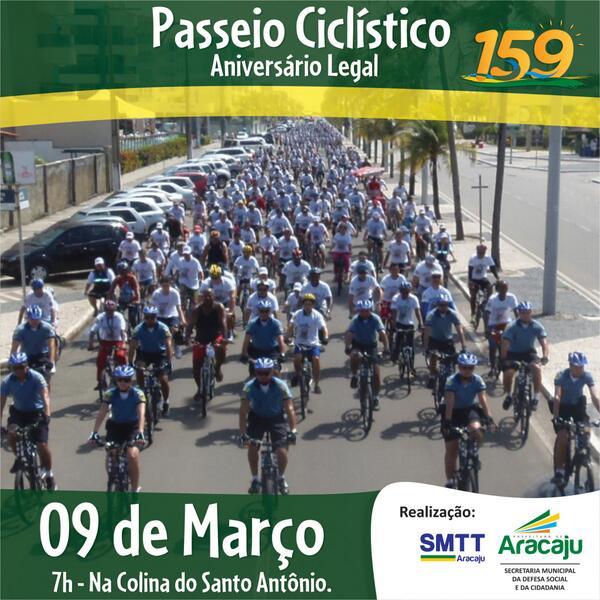 Aracaju 159 anos: SMTT realiza Passeio Ciclístico ‘Aniversário Legal’ - SMTT Aracaju