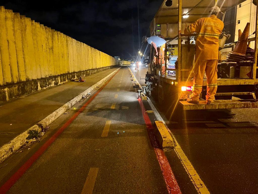 SMTT inicia revitalização da ciclovia da avenida São Paulo - SMTT Aracaju