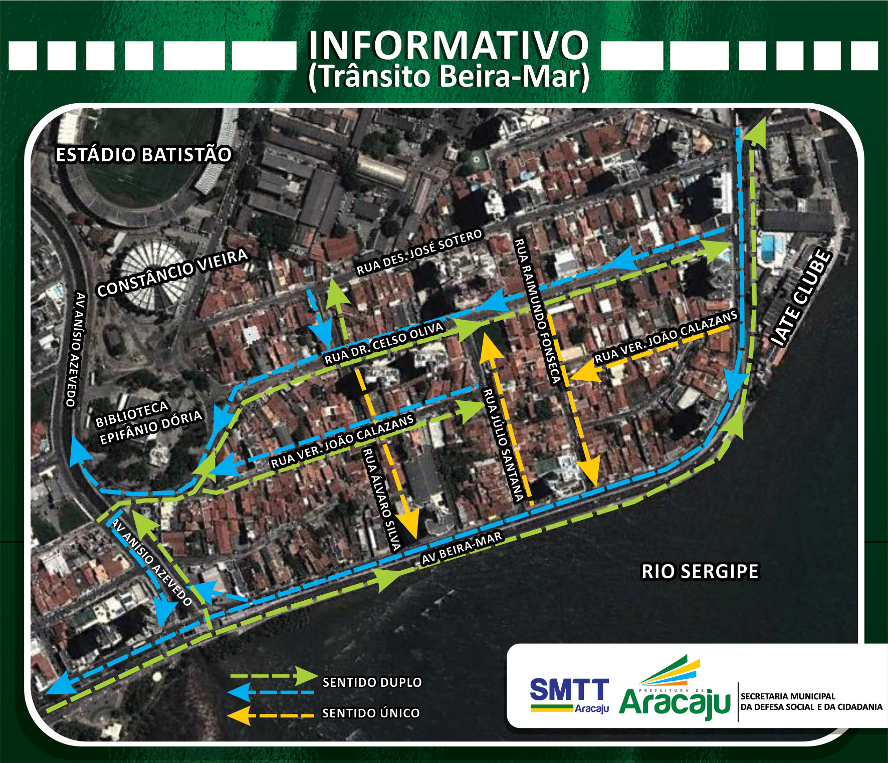 SMTT informa reordenação no trânsito da avenida Beira-Mar (13 de Julho) - SMTT Aracaju