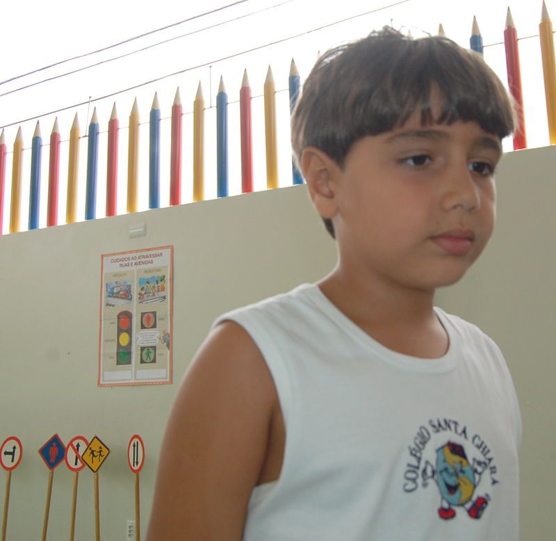 O aluno Lucas Freire 