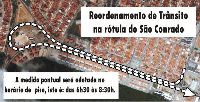 Reordenamento do trânsito na rótula do São Conrado começa nesta segunda - SMTT Aracaju