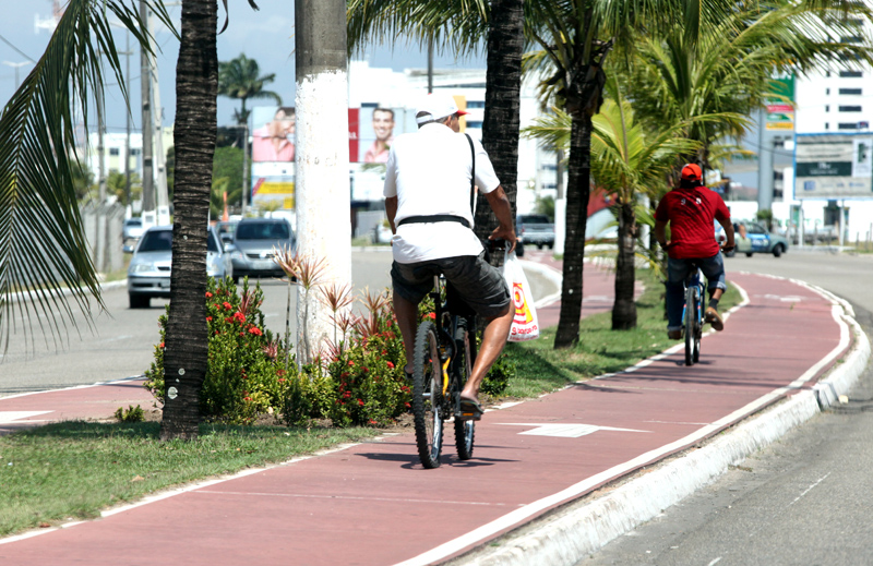 Proporcionalmente ao número de habitantes, Aracaju tem a maior rede cicloviária do país (Foto: André Moreira)