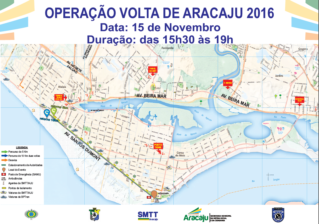 Avenida Santos Dumont será isolada ao fluxo de veículos na próxima terça, 15 - SMTT Aracaju